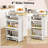 4-tier Rolling Storage Cart 8" Slim Kitchen Cart On Wheels With Open Shelves-434819761-434819763