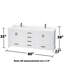 Sheffield 80" Freestanding Double Bathroom Vanity with Quartz Top with Medicine Cabinets-257345172-257325291