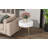 Easy Assembly End Tables With High Gloss Tabletops, Set Of 2, Modern Fluted 2 Side Tables With Drawers, Round Coffee Tables With Golden Legs
