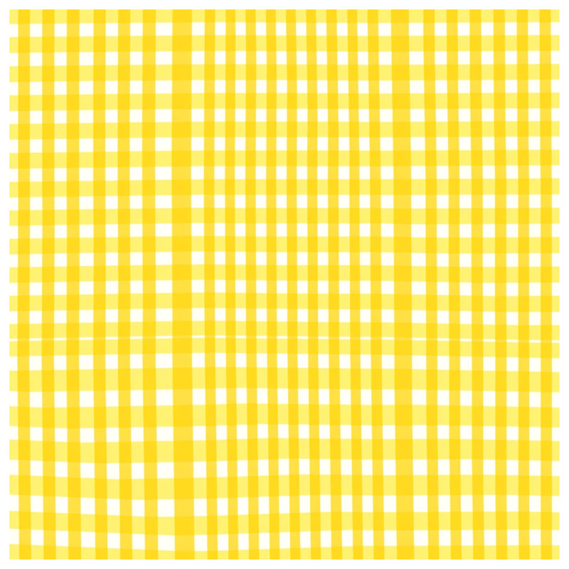 Housses de couette en vichy jaune et blanc, Queen