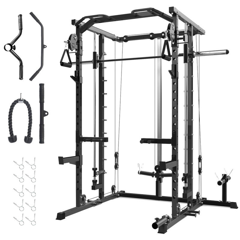 Cage électrique avec support à poulie Smith