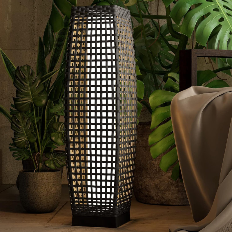 Lanterne d'extérieur à énergie solaire avec lanterne à énergie solaire résistante à l'eau pour jardin ou porche - Grand Fuji, gris argenté