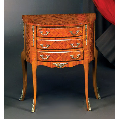 Louis XVI 25" Solid Wood Console Table