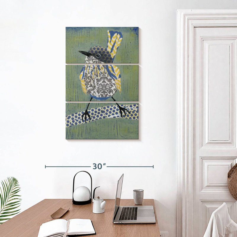 Brampt Patchwork Wren I, 32" H x 20" W