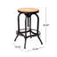 Tabouret de bar pivotant en bois massif à hauteur réglable-537003425-560790549
