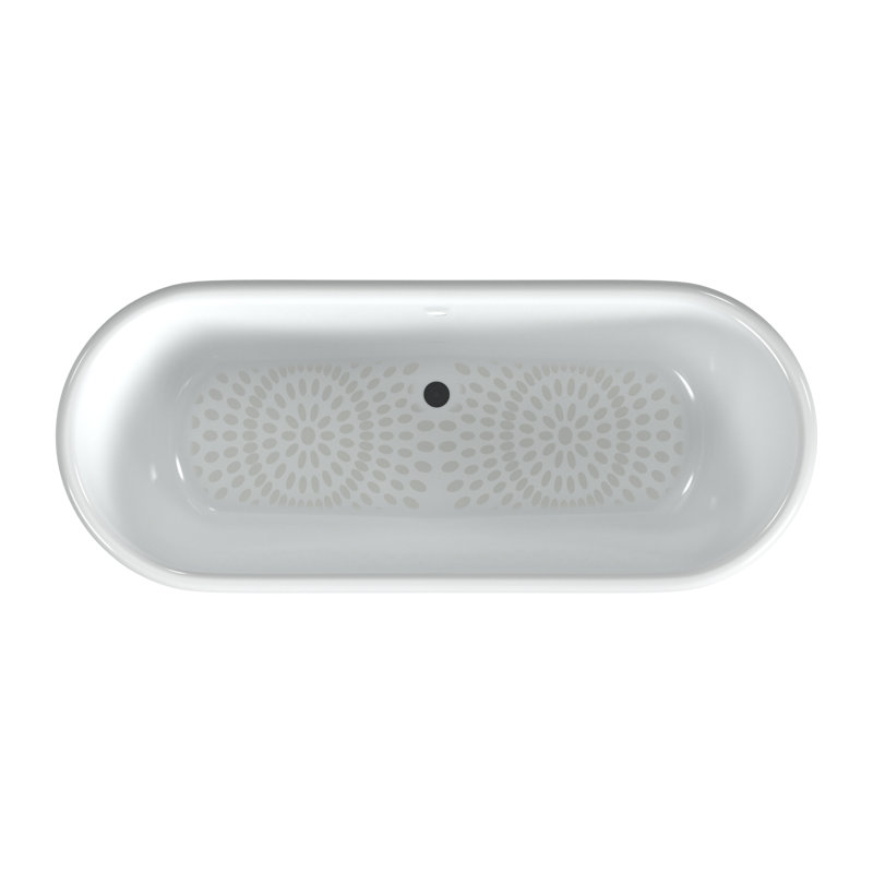 Balmoral 68'' L Freestanding Soaking Bathtub, White Interior with White Exterior