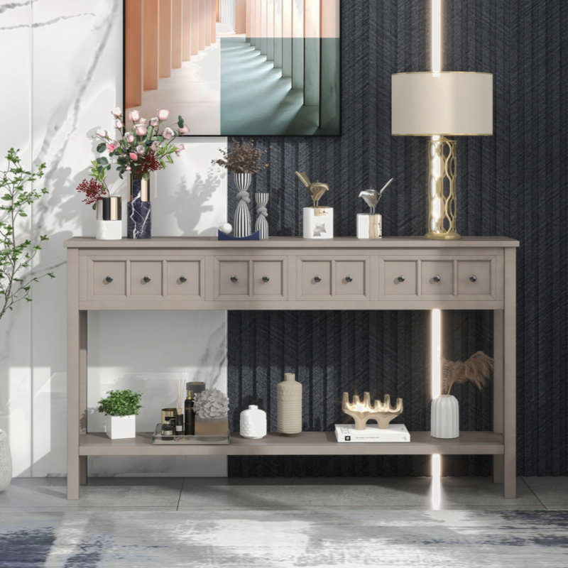 Console Rustic, Gris délavé