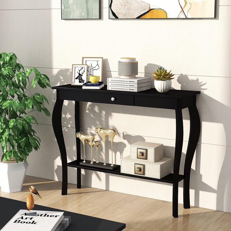 39.3'' Console Table, Black