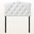 Myshawn White Twin Faux Leather Upholstered Button Tufted Headboard, 23.52" H X 41" W X 2.46" D