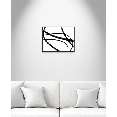 Brush In Motion " Brush In Motion - Black II " Painting Print