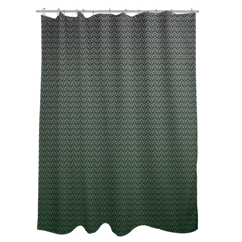 Rideau simple art déco, Dégradé vert