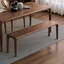 Banc simple en bois massif brun