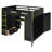Full-Size Wood Loft Bed with Desk, Wardrobe, Storage & RGB LED Lights for Gaming & Bedroom, Green-1343762312