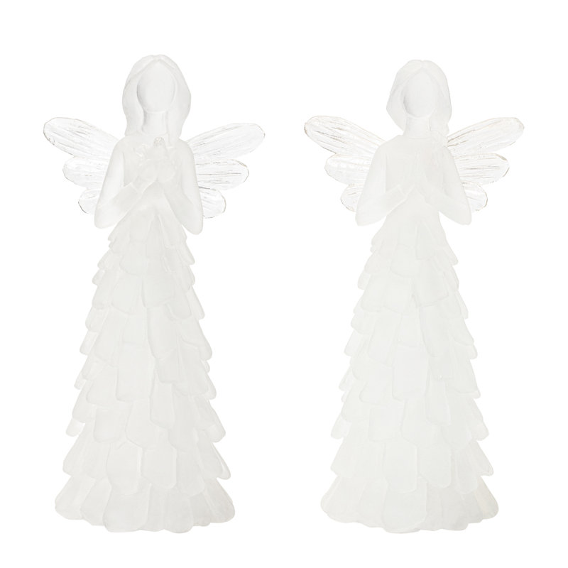 Figurine ange givré (ensemble de 4)