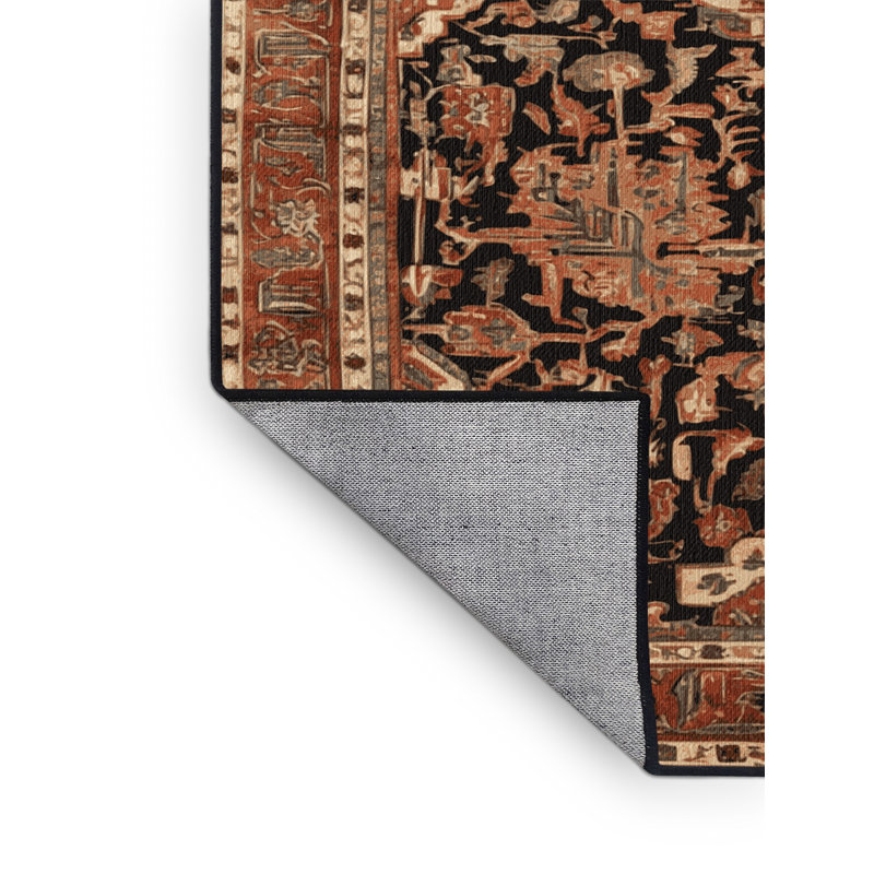 Tapis brun lavable à la machine, Carré 4 pi