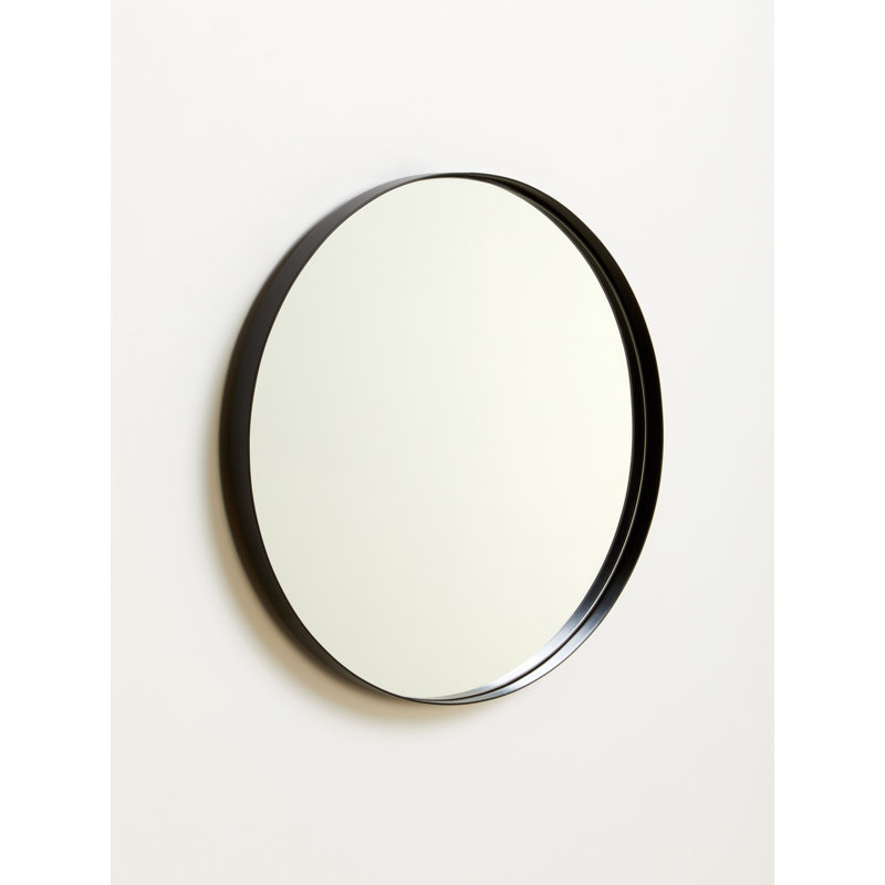 Binette Solid Wood Flat Wall Mirror, 50cm H x 50cm W