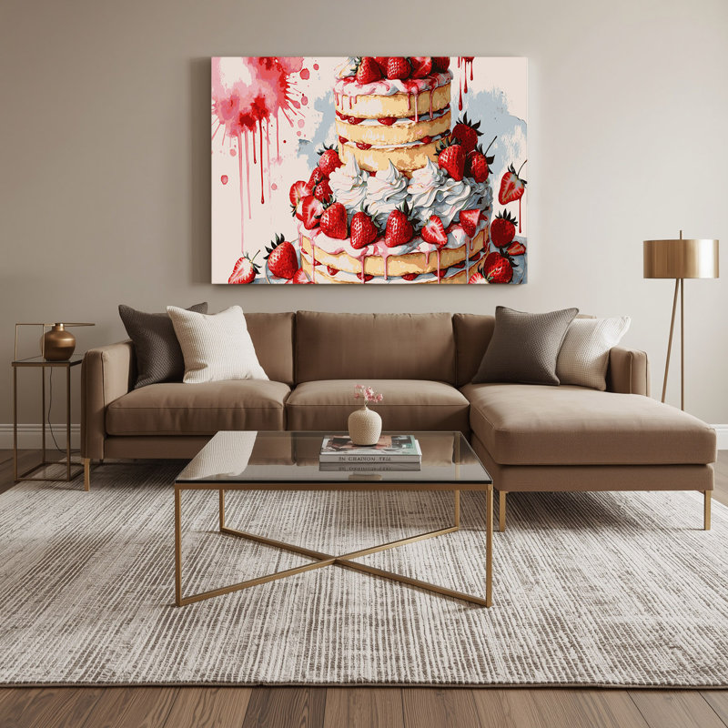 Art mural sur toile beige, Desserts, H 11 po x l 14 po