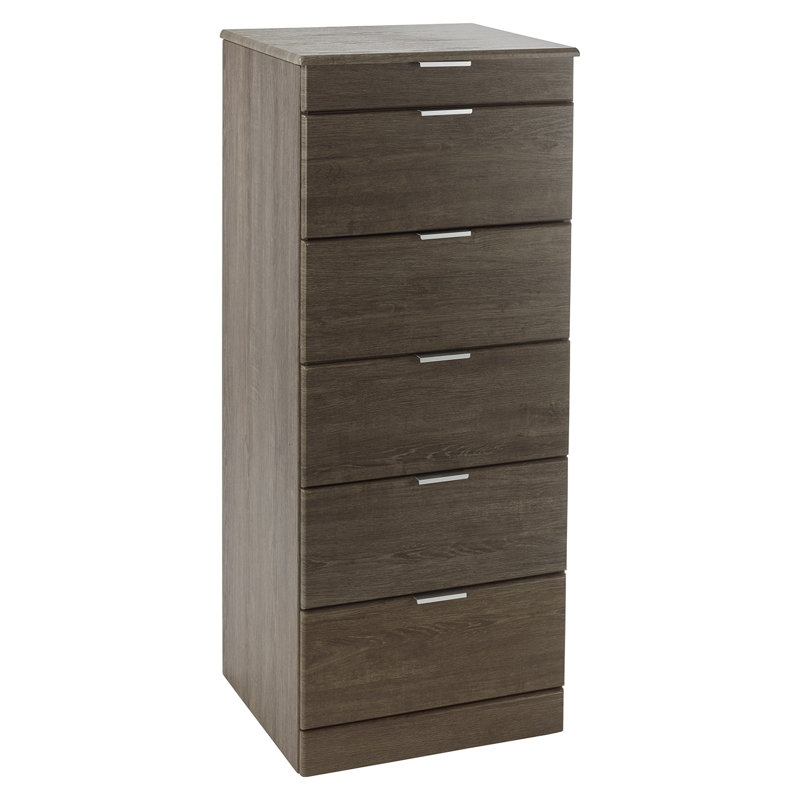 Nagata 50 cm W Chest of 5 Drawers, Dark Brown