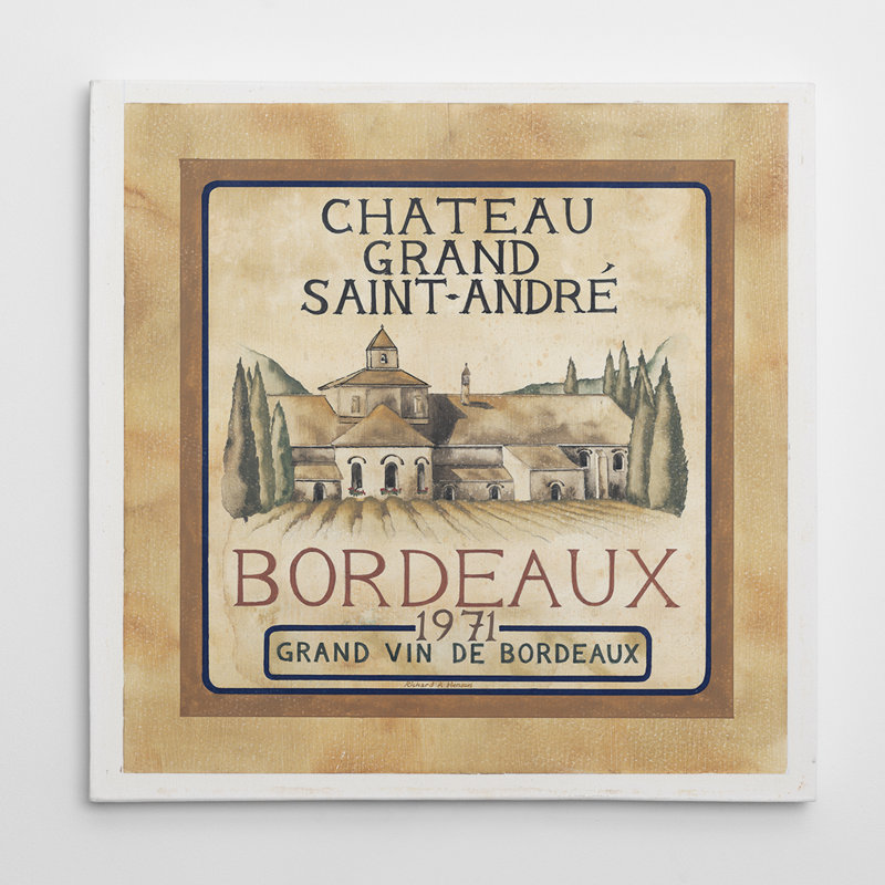 « 1971 », affiche rétro sur toile tendue, H 16 po x l 16 po x P 1,5 po