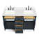 Tidworth 60'' Solid Wood Double Bathroom Vanity with 1.5'' White Quartz Top, Rectangular Sinks