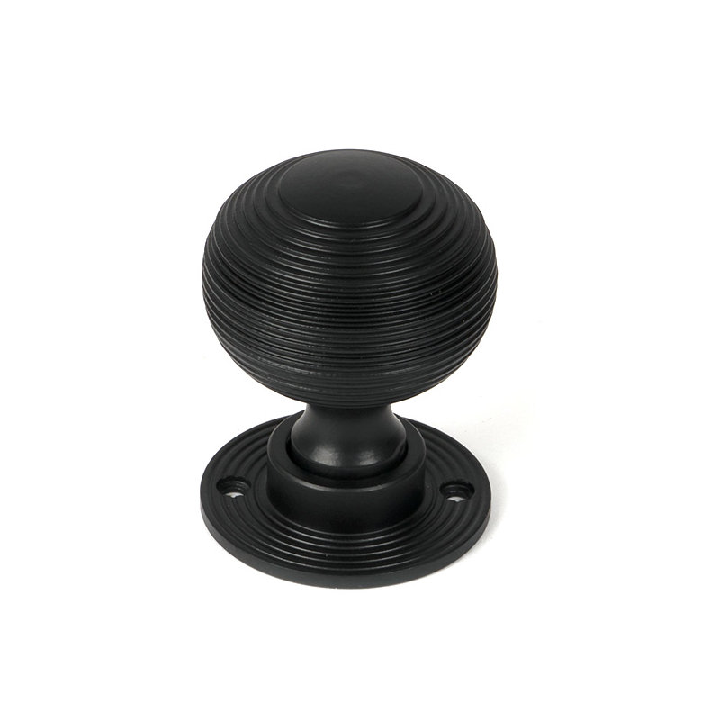 Beehive Interior Mortise Knob Set, Satin Brass