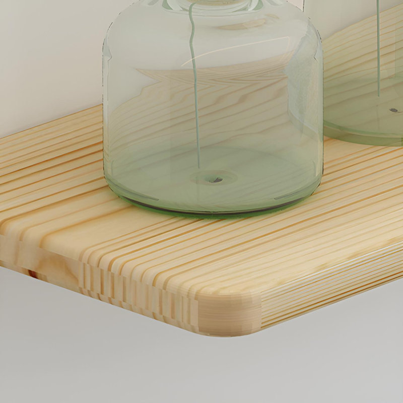 Tablette murale flottante en bois massif, H 0,86 po x l 39,37 po x P 7,67 po