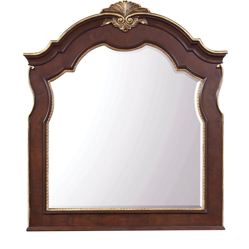 Miroir moderne pour commode, Bois, 51" H x 47" W