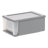 Wayfair Basics® Alina Stackable Storage Bin W/ Drawer, Grey-1216795445