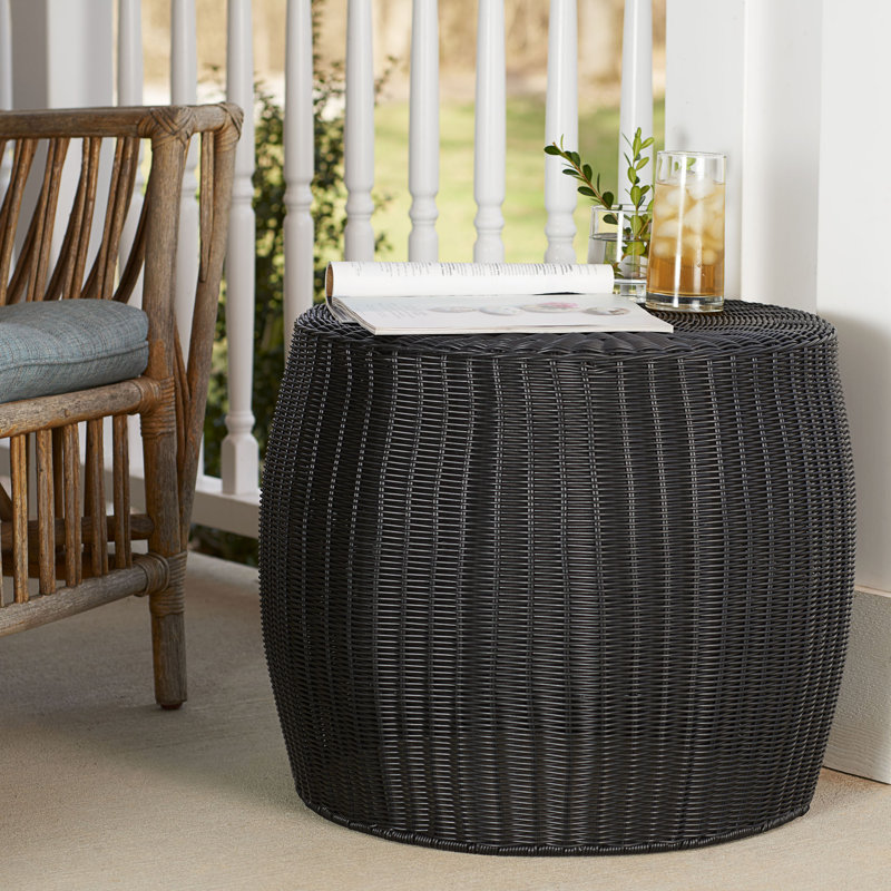 Tabouret de rangement Barrel, Noir