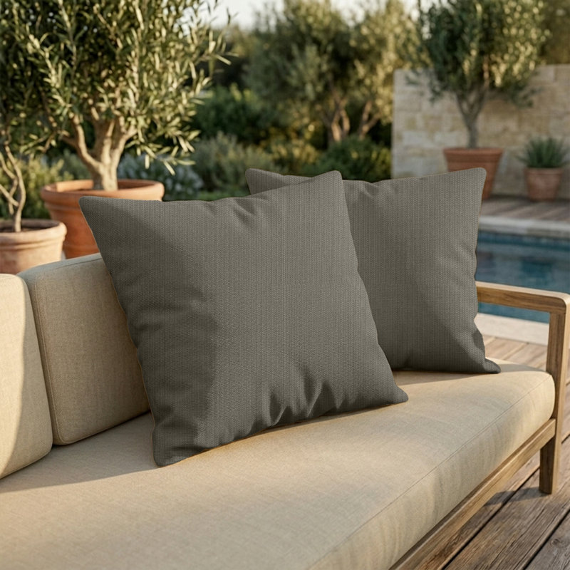 Housse de coussin d'extérieur carrée Sunbrella, H 20 po x l 20 po, Spectrum graphite