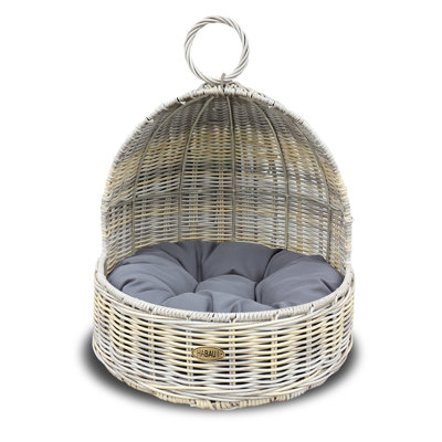 Orthopedic Cotton and Polyester Hooded/Dome Hooded Cat Mat Nest Bolster Pet Bed