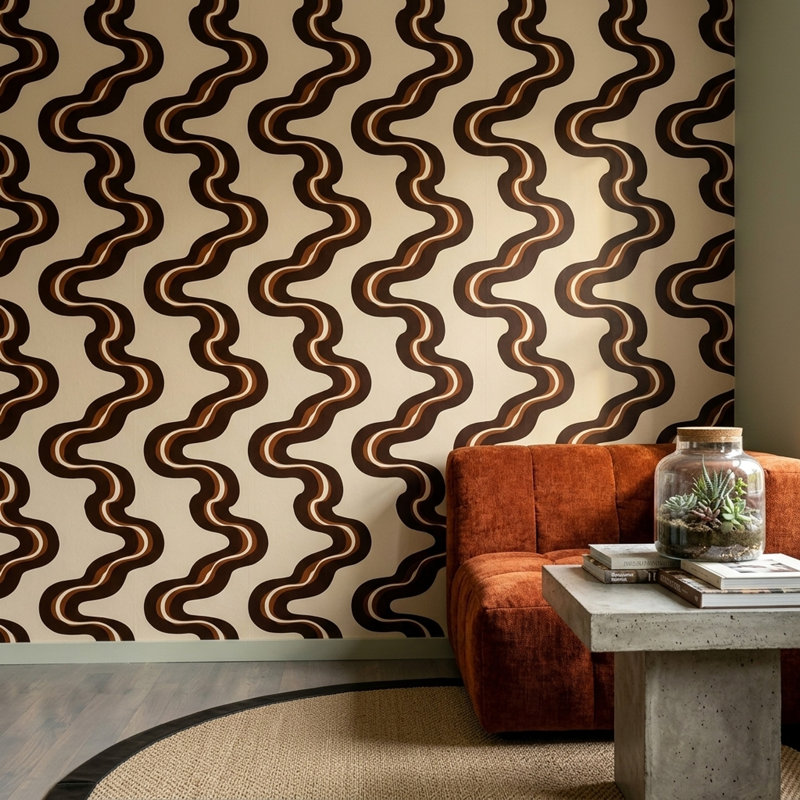 Décoration murale amovible de style Mid-Century, Peel and Stick