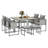Square 8 - Person 110cm Long Dining Set with Cushions