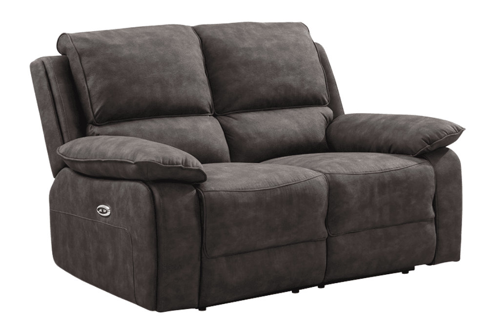 Celes Suede Fabric Electric Recliner 2 Seater Sofa