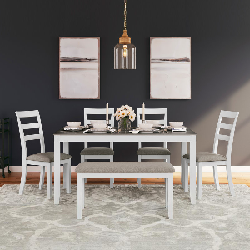 Nazihah Dining Set, White