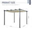 Oseasons® Acorn 3m x 3m Square Pergola in Creamy White