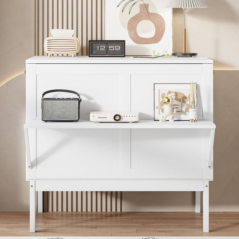 Storage Bed, European Single (90 x 200 cm), White