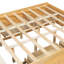 Structure de lit plateforme grand format avec 4 tiroirs de rangement et un casier de rangement au pied de lit, sans tête de lit, design moderne et peu encombrant - naturel-1099032099