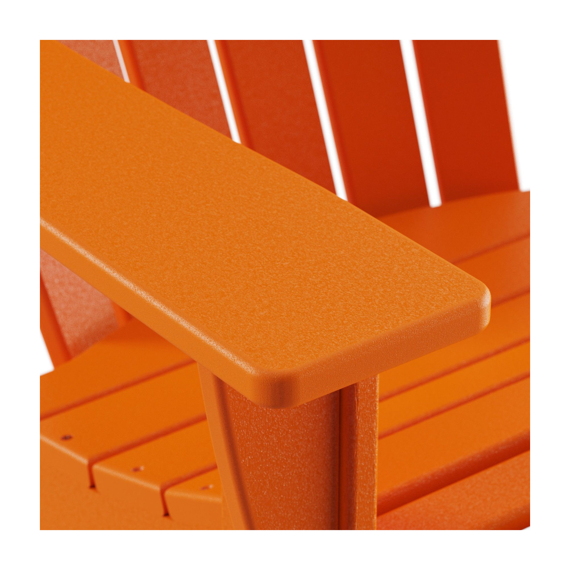POLYWOOD Nautical Curveback Adirondack Chair, Tangerine