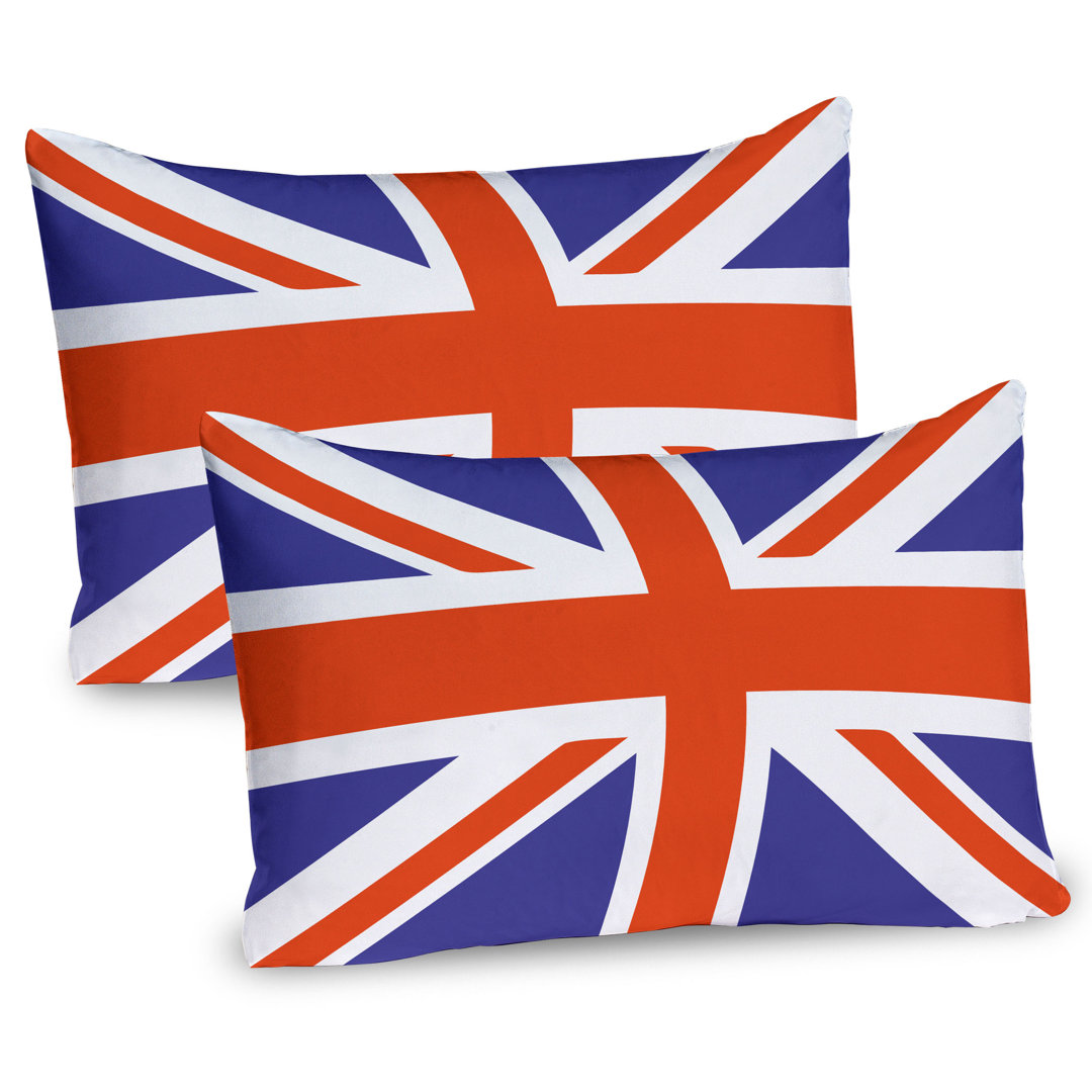 Kissenbezug, Britische Loyal, Union Jack, Royal Blue Weiß