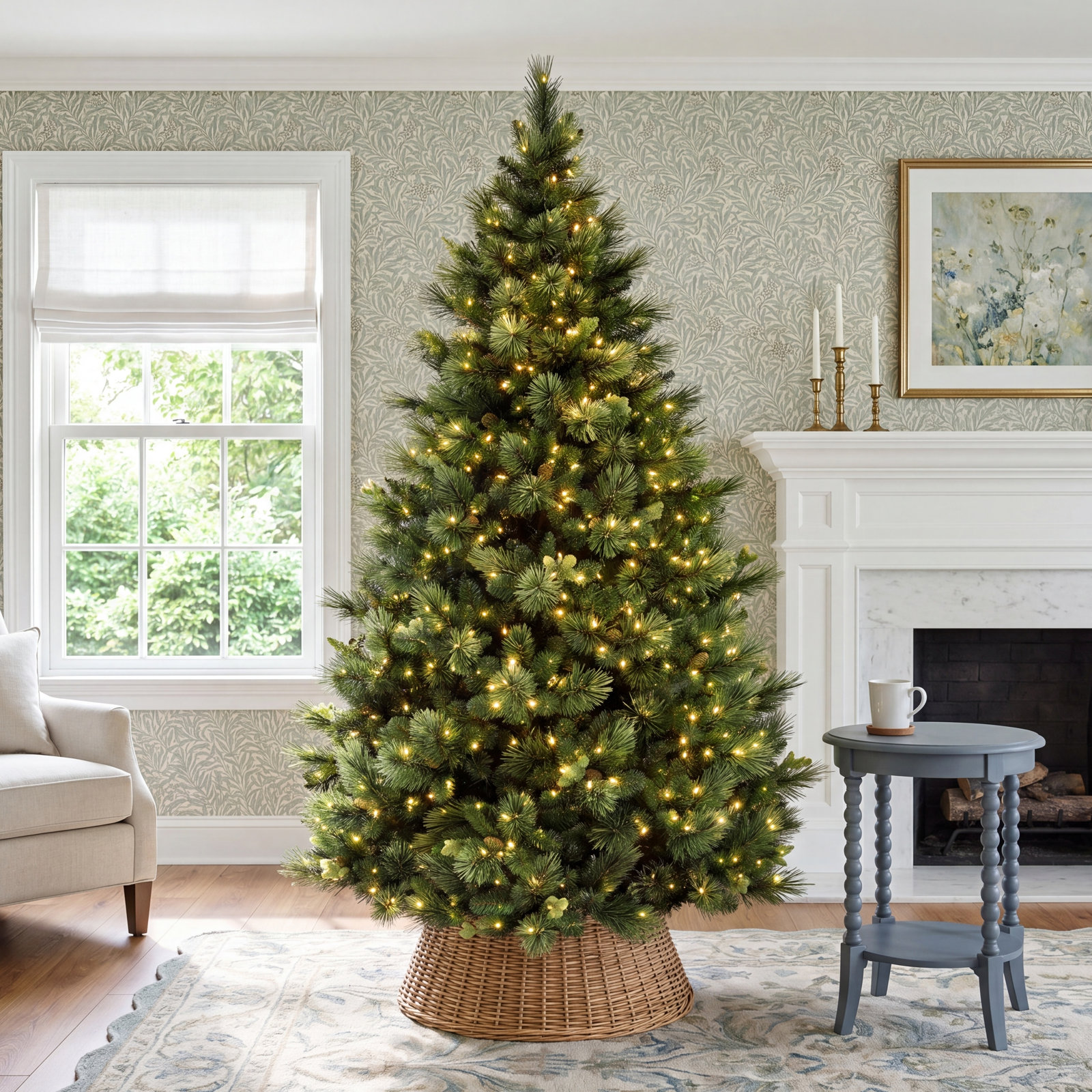  Carolina Pine Tree with Clear Lights, 9'