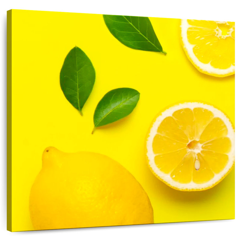 Abner Lemons On Yellow, 16" H x 16" W