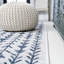 Tapis d'intérieur / extérieur ivoire / bleu Allain-539171497