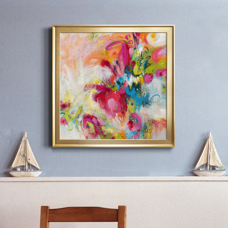 Let's Bounce - reproduction encadrée de qualité supérieure - prête à être accrochée, H 34,5 po x l 34,5 po x P 1,5 po