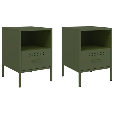 Bedside Cabinets 2 pcs 36x39x50,5 cm Steel