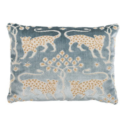 Woodland Leopard Velvet Pillow