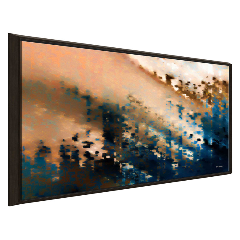 Psaume 143: 10 «Me conduire» par Mark Lawrence - reproduction, Cadre flottant espresso, H 21,5 po x l 33,5 po x P 2 po