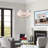 Modern 6- Light 20.86" Dimmable Farmhouse Drum Chandelier With Fabric Shade For Kitchen Island Living room-772809981