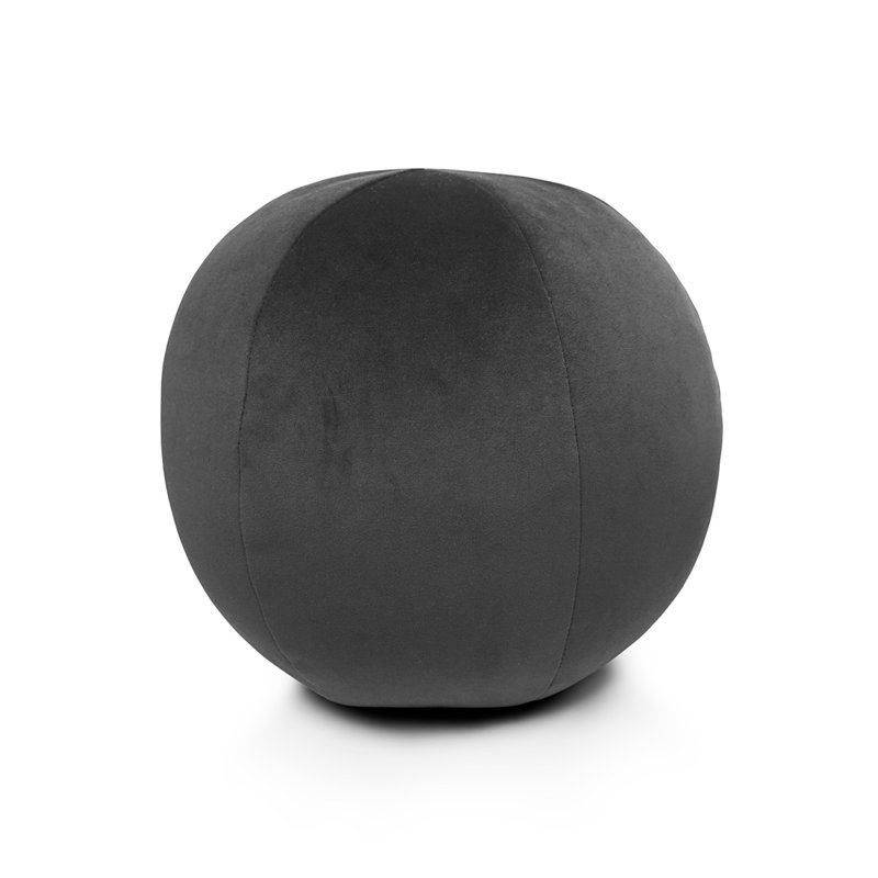Posh Ball Circular Pillow Cover & Insert, 10"H x 10"W, Charcoal