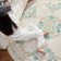 Vintage Floral Distressed Design Non-Slip Low-Pile Soft Thin Faux Wool Area Rug